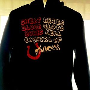 Small adult horse riding hooded sweater